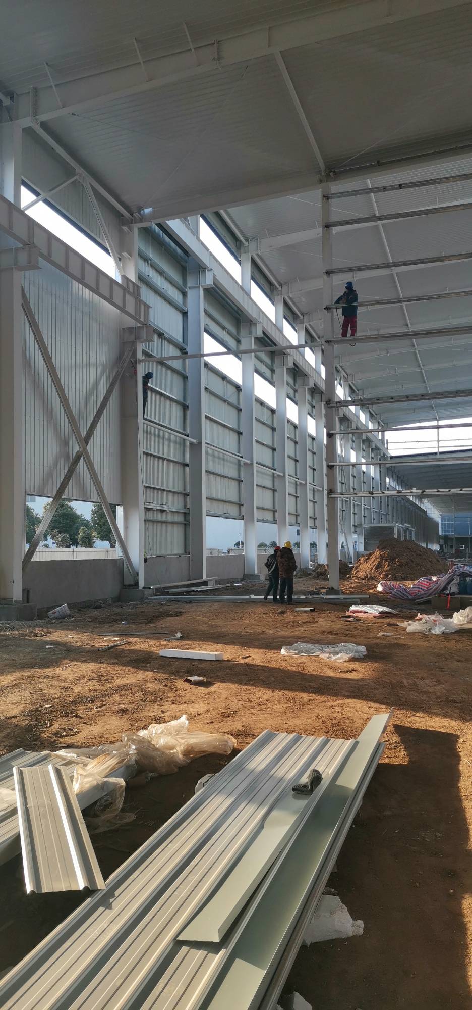 湖北黄冈钢结构打板,内外墙,铺棉,要可靠的班组,个人也可以