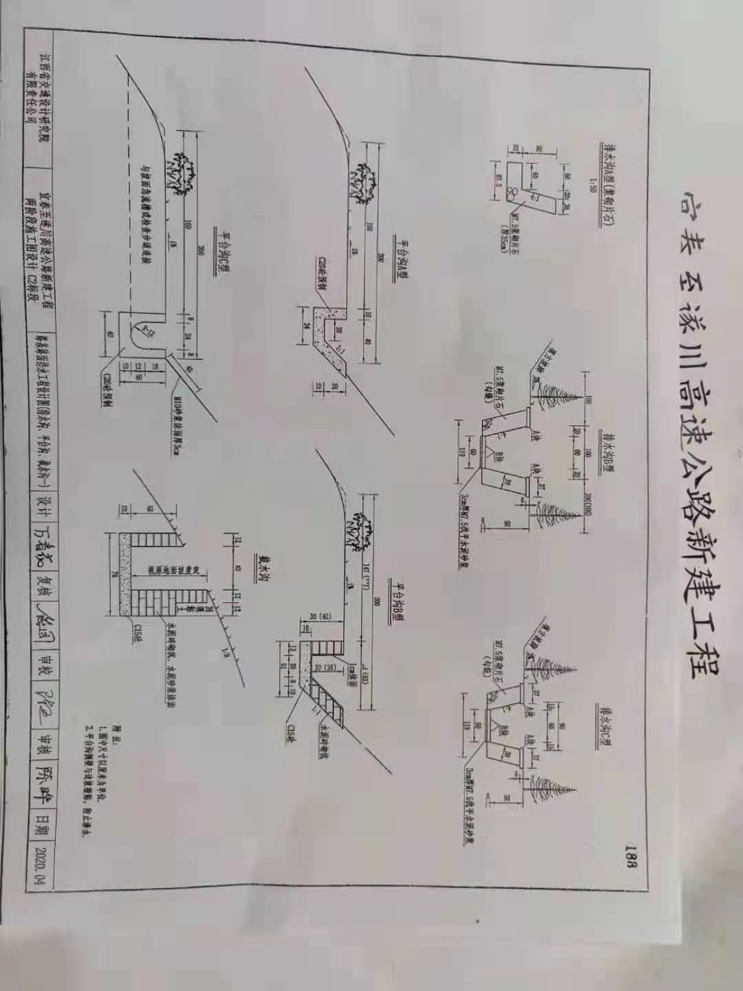 九江修水县高速公路两边排水沟400