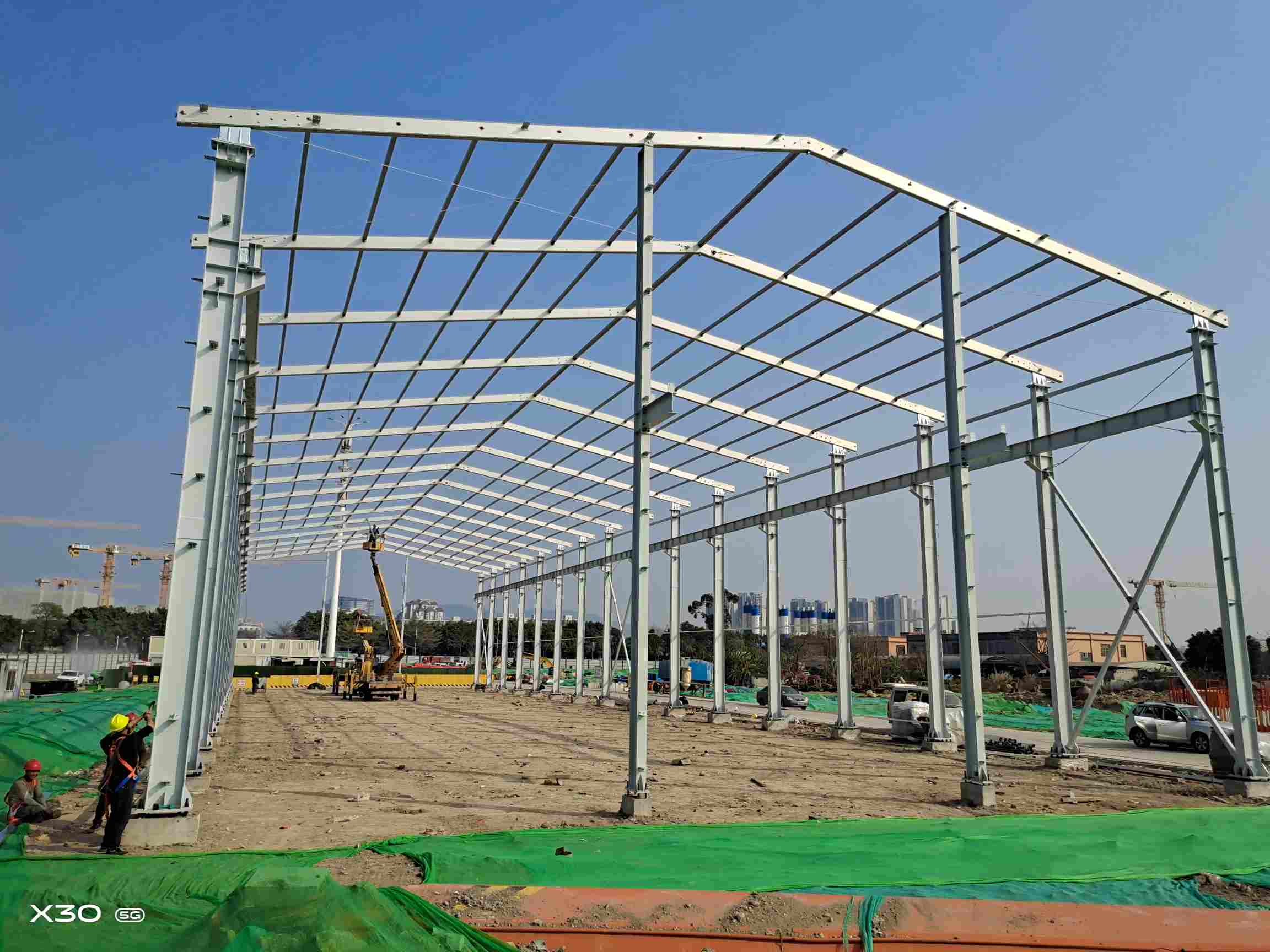 广州白云区钢结构钢筋棚室内起重机安