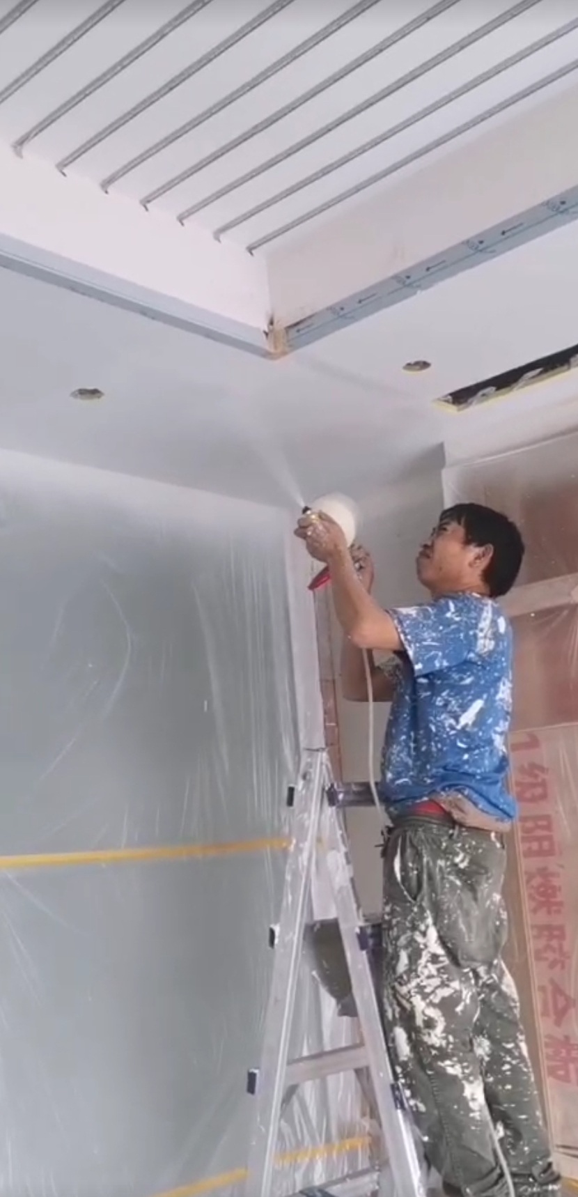 深圳南山区会做艺术油漆工室内顶面做吸音喷涂,点工