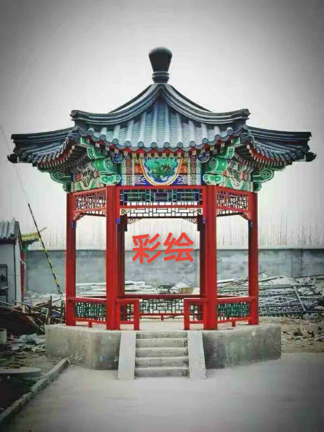 台湾古建筑建筑工地